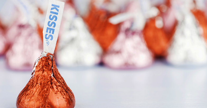 Hershey Kisses candy for Valentine's Day