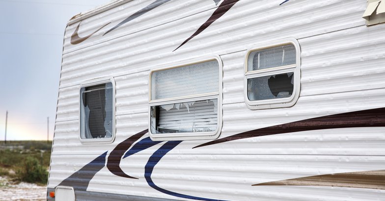hail damage to travel trailer