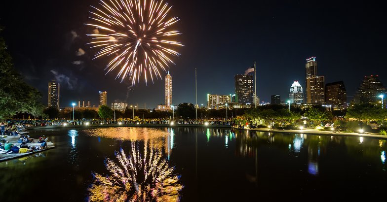 Austin Symphony fireworks, Austin, Texas