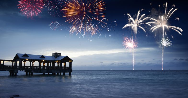 fireworks at The Key Lime Festival, Key West, Florida