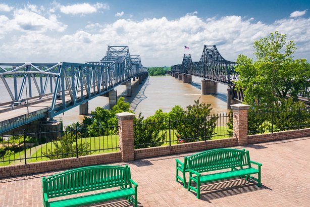 Mississippi River bridge at Vicksburg, Mississippi