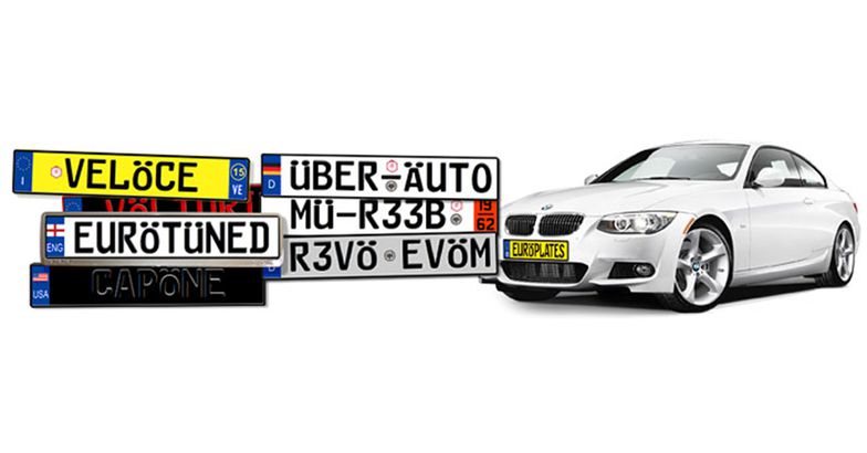 Fake European License Plates