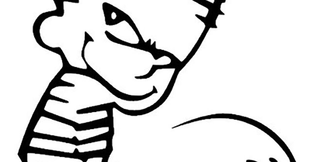 Calvin Peeing Decal