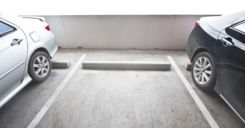 vacant parking lot with copy writing space