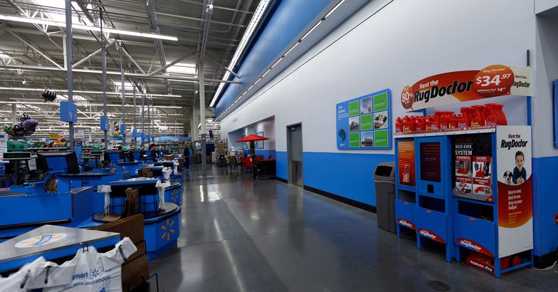 Walmart store interior in Portland, Oregon