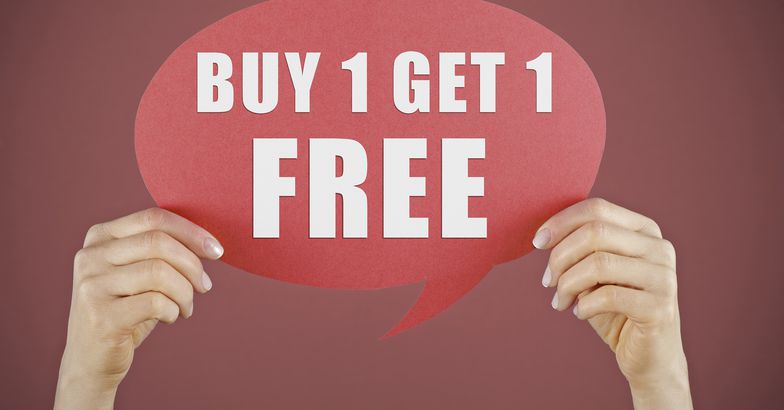 buy one, get one free