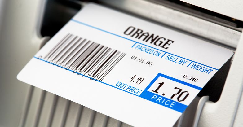 price tag for oranges