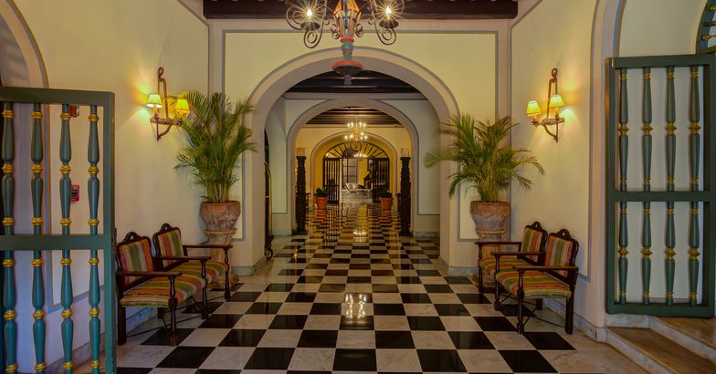 hallway in el convento hotel