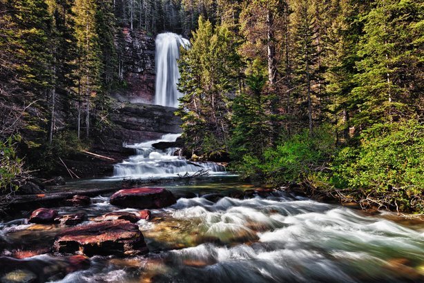 Glacier National Park's Falls, Montana