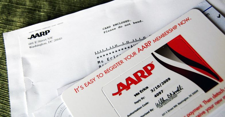 aarp card and envelope
