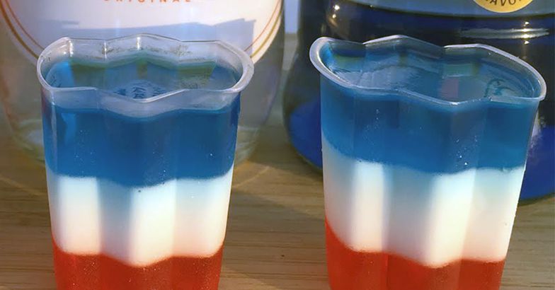 jello shots in line