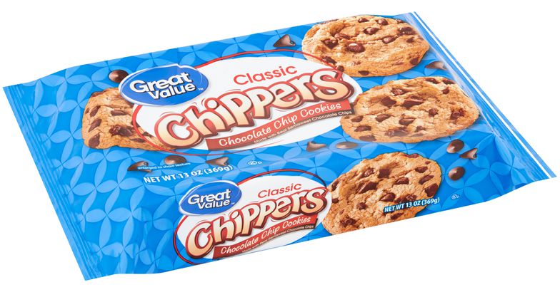 walmart great value classic chippers chocolate chip cookies