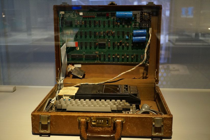 Original 1976 Apple 1 Computer in a briefcase