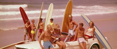 Hanging out on a Californian beach, 1965.