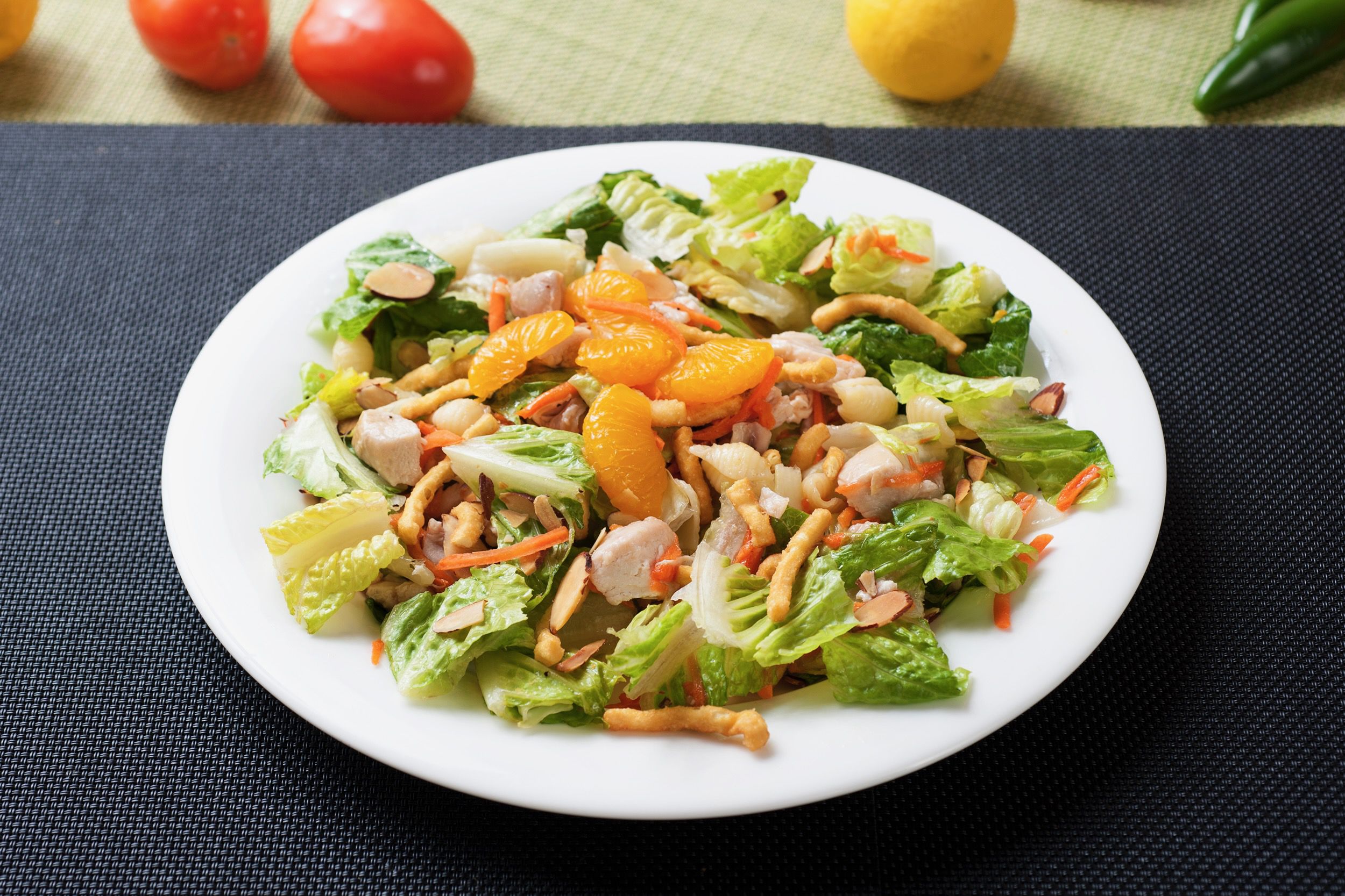 Chopped Chicken Salad on white plate
