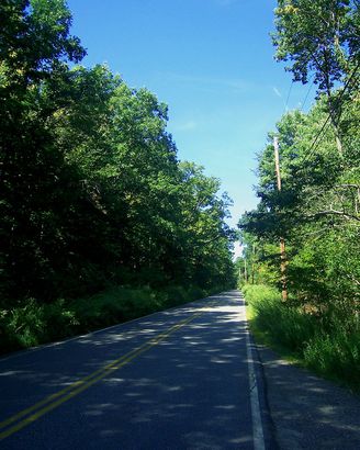 A typical stretch of Clinton Road.