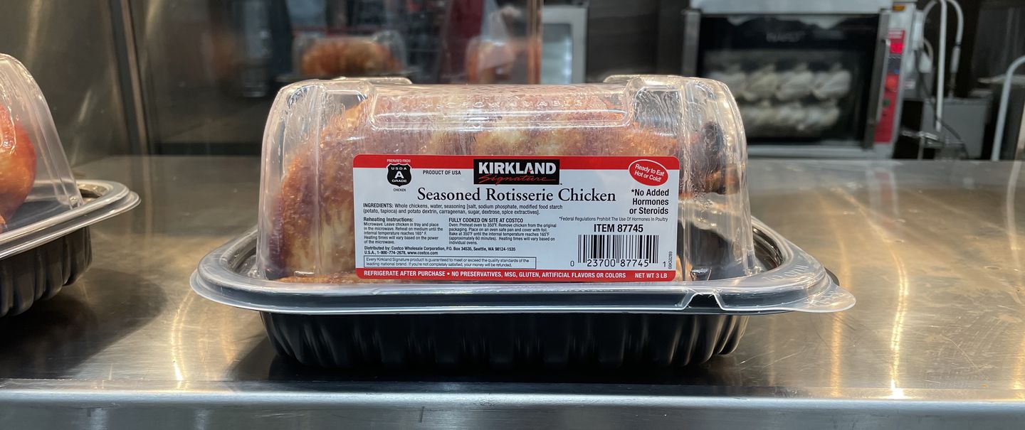 how much meat is on a costco rotisserie chicken