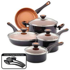 Farberware Glide Copper Ceramic Nonstick 12-Piece Set