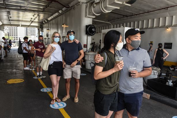 Face-Covered Ferrying