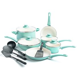 GreenLife Soft Grip Ceramic Nonstick 14-Piece Set