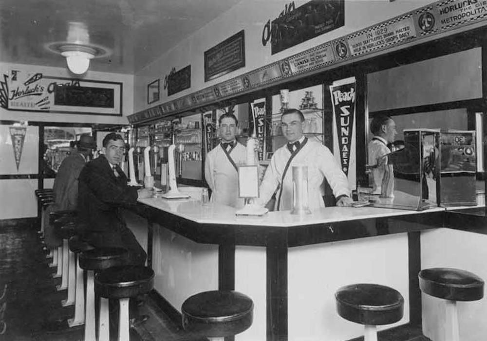 Horluck’s Ice Cream Soda Fountain, 1930