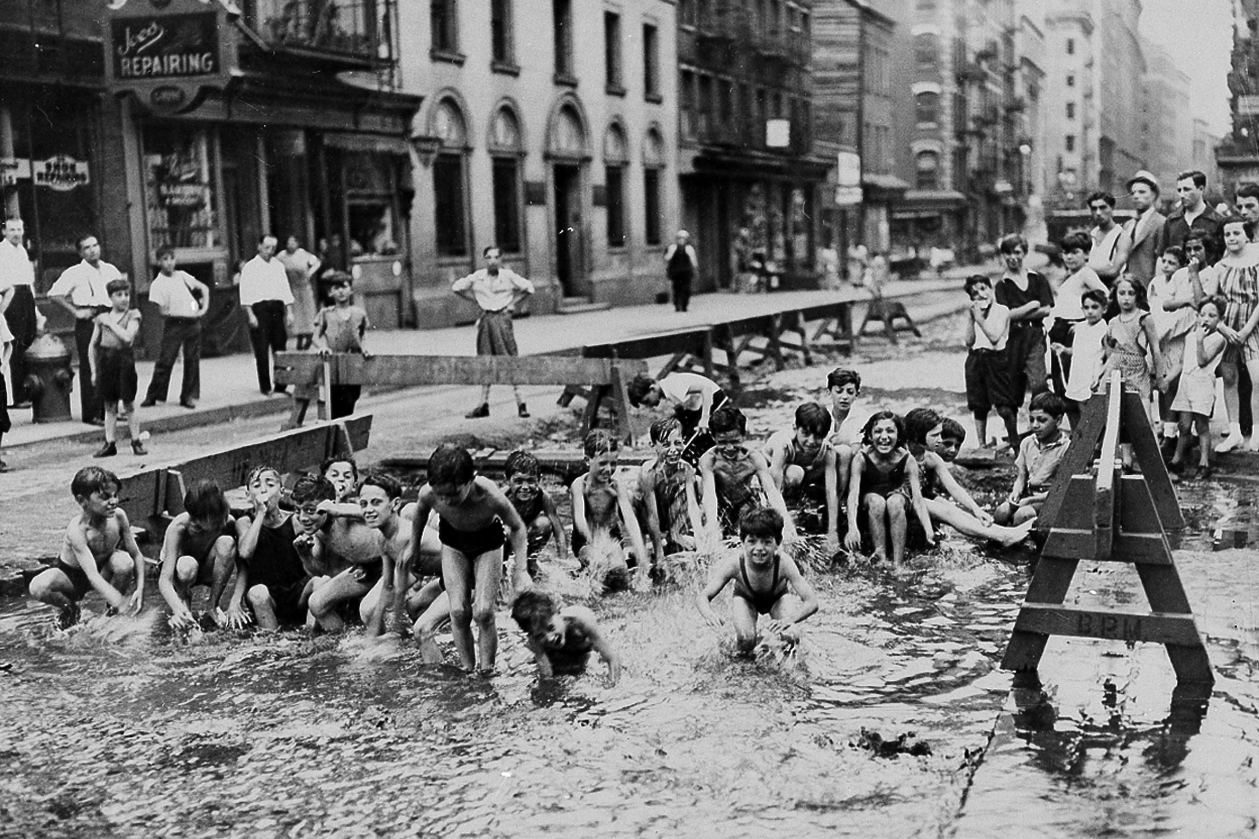 Kids Beating the Summer Heat, 1936