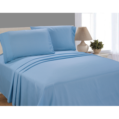 Mainstays Basic Microfiber Twin Blue Sheet Se