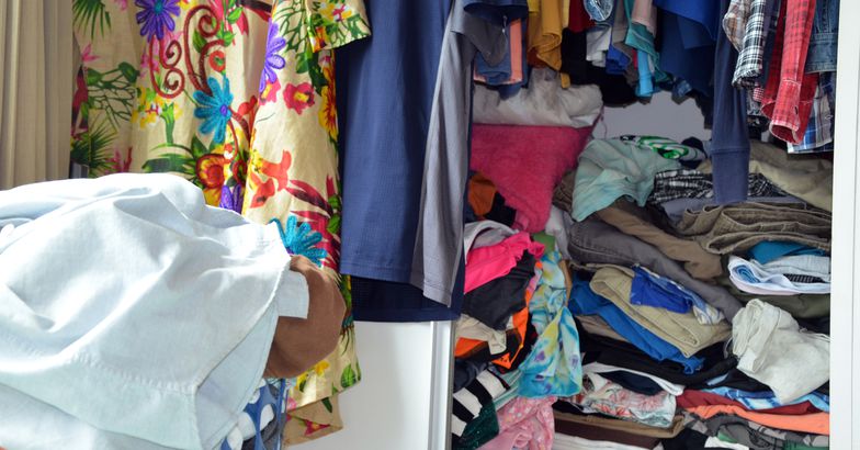 Closet full of clothes