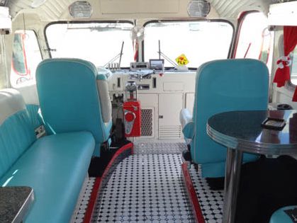 1946 Flxible Diner Camper: Interior