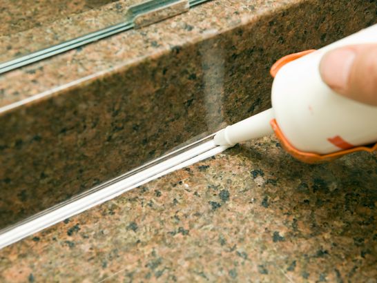 Caulk in bathroom