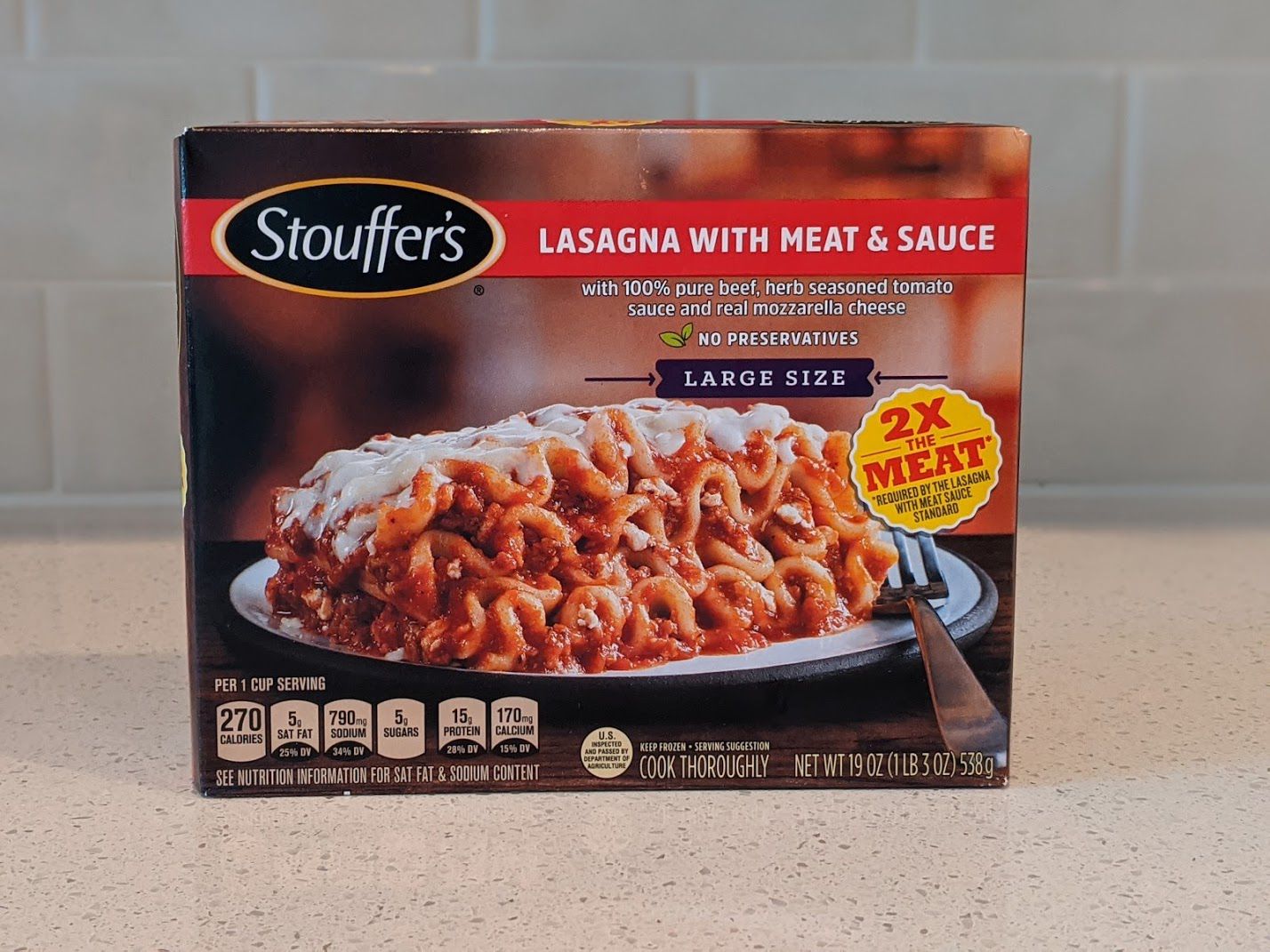 Stouffer’s Lasagna with Meat & Sauce