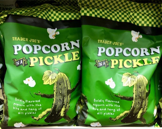 Popcorn in a Pickle Trader Joe's