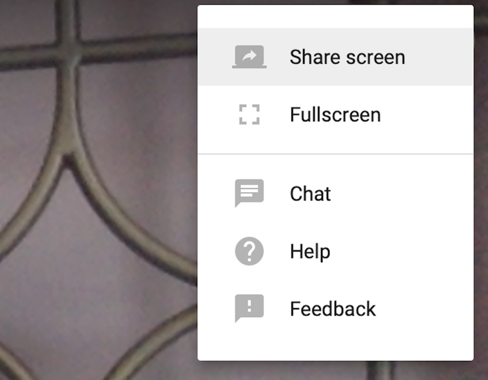 share screen google hangouts