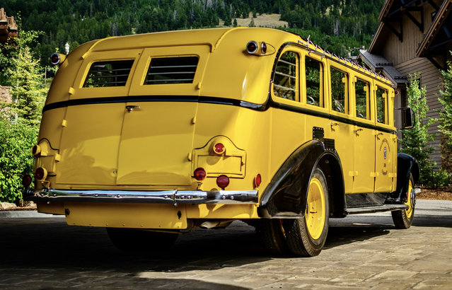 Rear of the 1936 White 706 tour bus