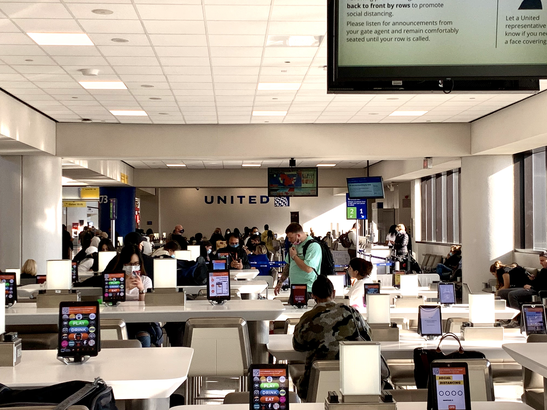 Wonder what it's like to fly during COVID-19? I just did A gate waiting area in EWR