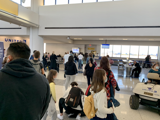 Wonder what it's like to fly during COVID-19? I just did A line to board a plane to Orlando, Florida at EWR
