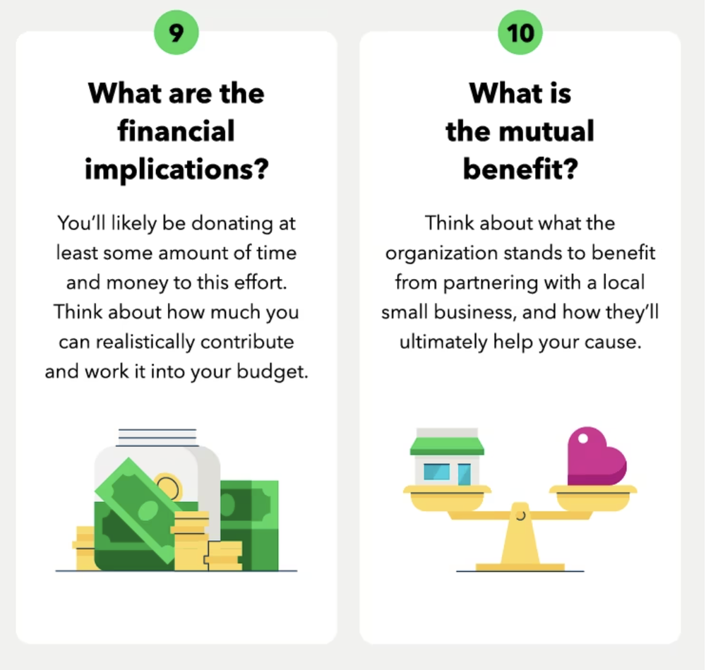 Charity partner steps