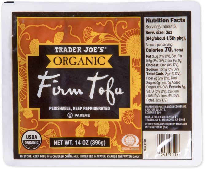 Trader Joe's Organic Firm Tofu