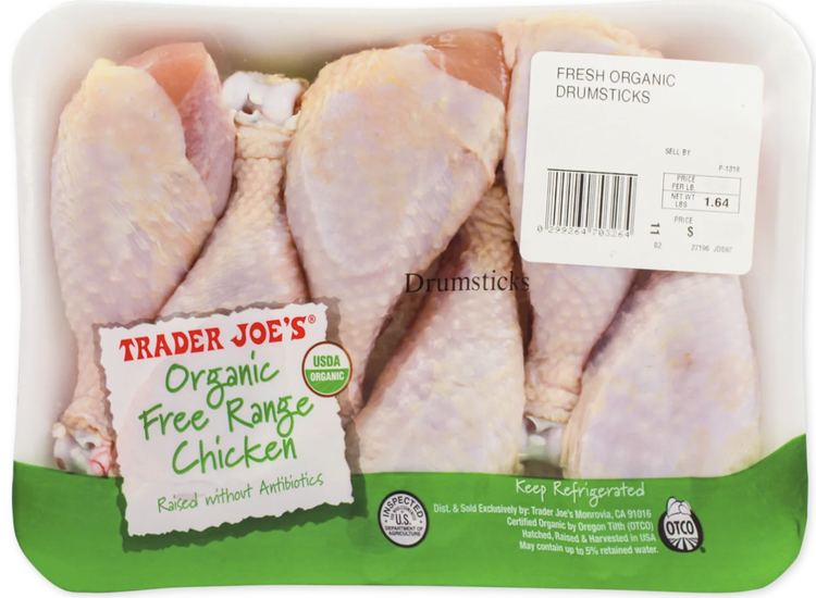 Trader Joe's Organic Free Range Chicken Drumsticks