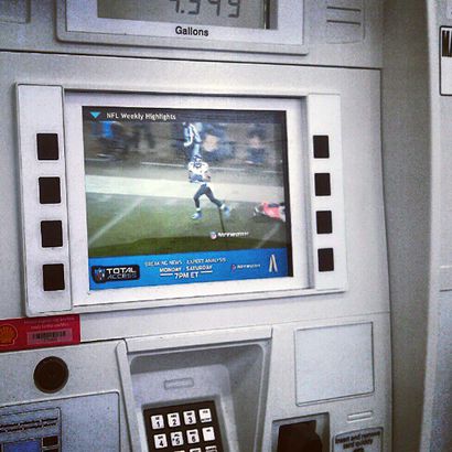 TV at the gas pump