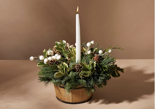 Wooden Barrel Centerpieces