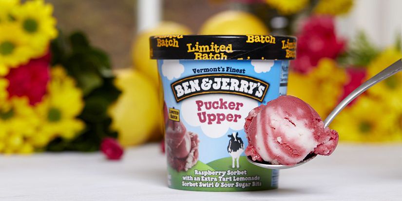 Ben & Jerry's pucker upper