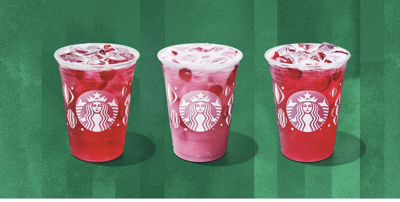 スターバックス　ホリディ　ピン　海外限定　Starbucks holiday Starbucks 2021 Holiday Pine Design in Pink Tumbler Cold Cup