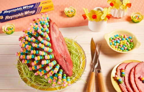 Easter ham with candy