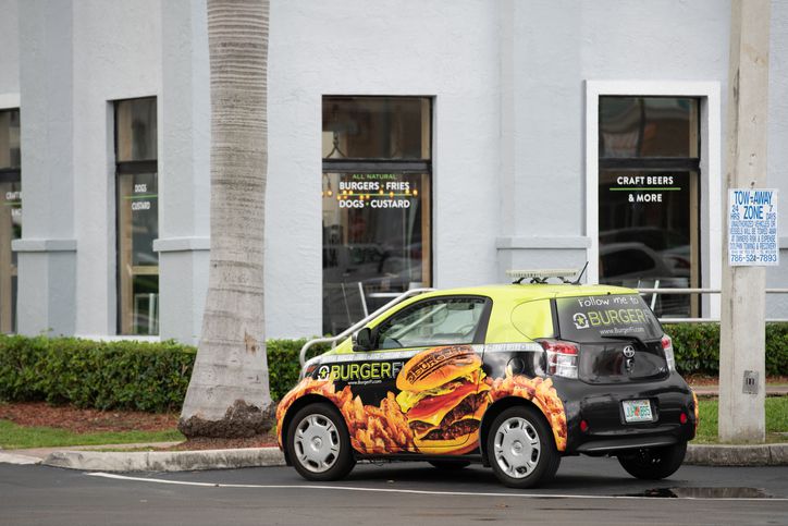 36. Get a car wrap to advertise companies