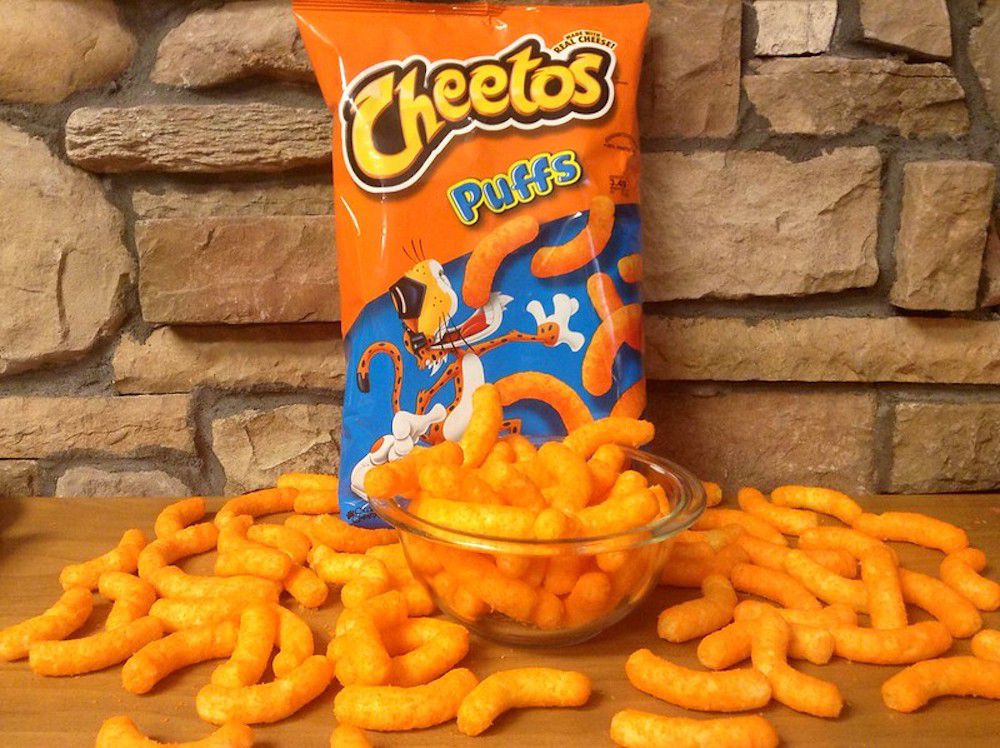 Cheetos Cheese Puffs and Crunchy Cheetos bowl and bag