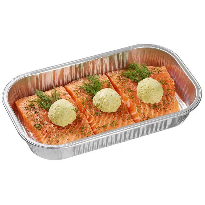 Costco salmon milano with basil pesto butter