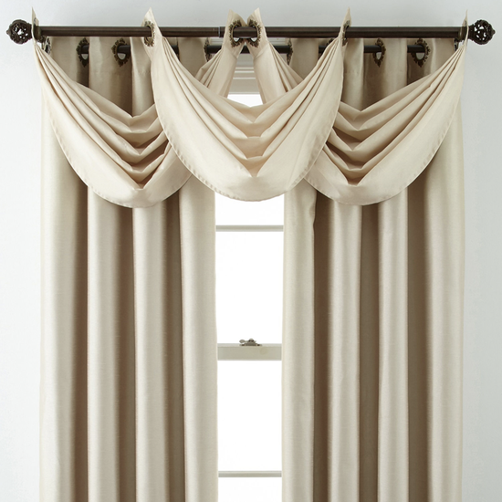 JCPenney Home Plaza Grommet-Topped Lined Blackout Curtain Panel