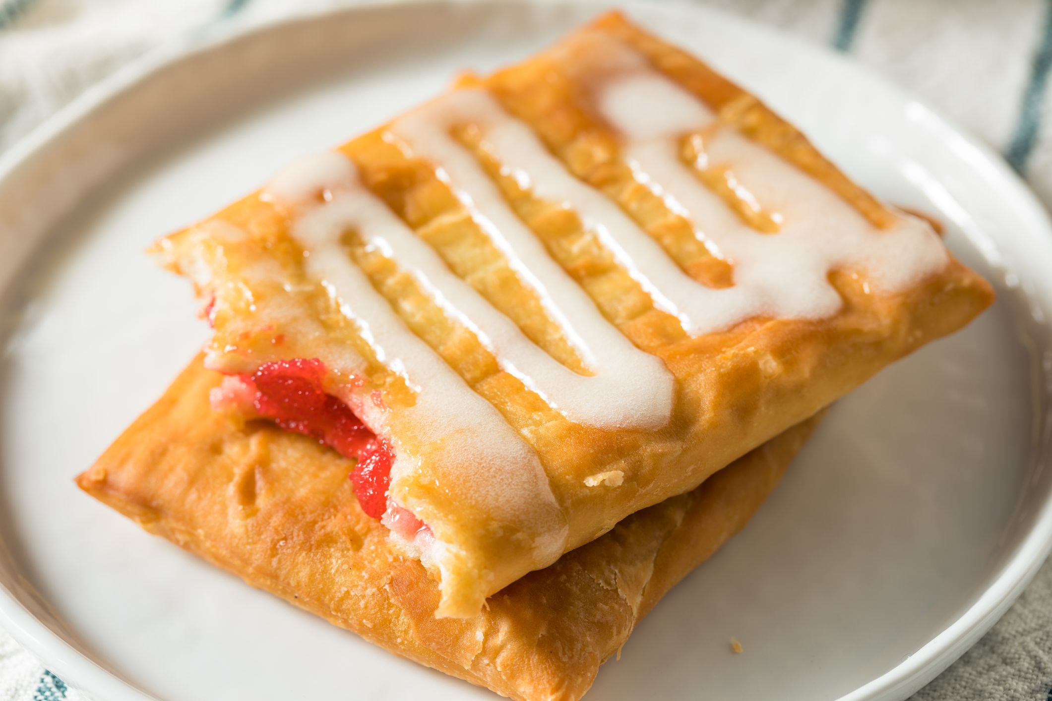 Sweet Breakfast Strawberry Toaster Pastry with Frosting