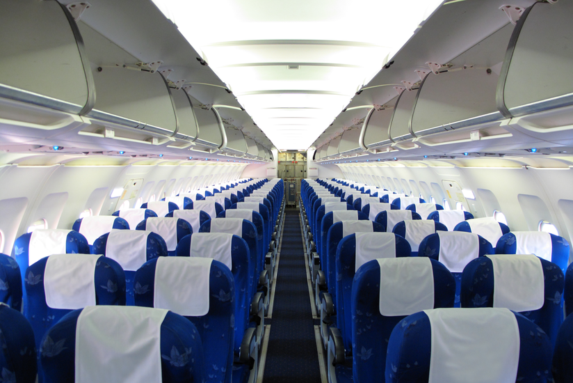 empty airplane interior